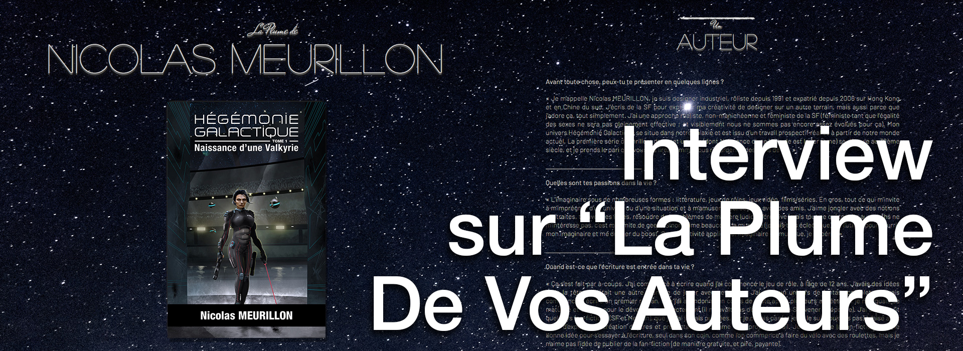 You are currently viewing Nicolas MEURILLON, mon interview sur La Plume De Vos Auteurs