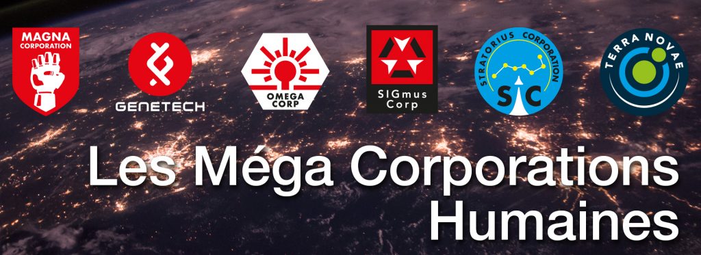 Les Logos des Méga-Corporations Humaines d'Hégémonie Galactique.