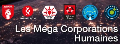 Les logos des Méga-Corporations Humaines